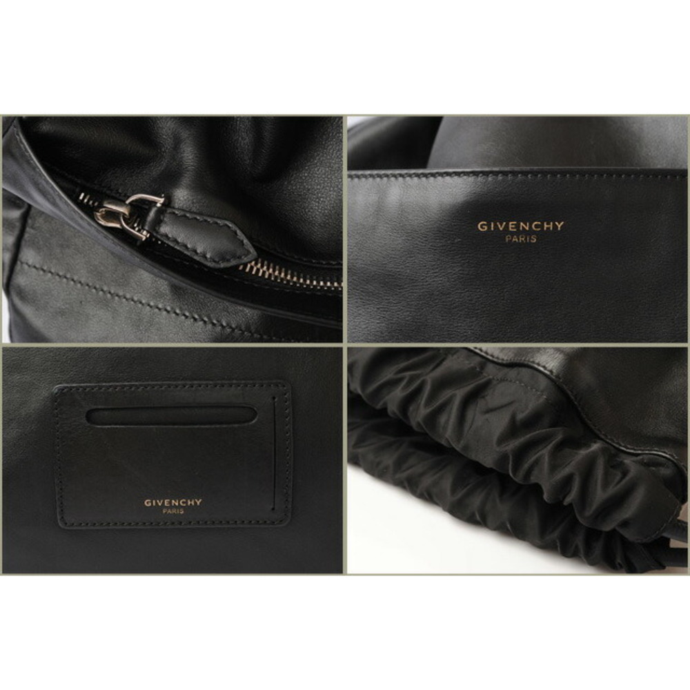 Givenchy Black Leather Drawstring Backpack - image 3